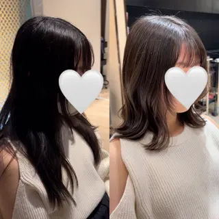 ミディアム カラー 髙木美緒🌿 レイヤー/アレンジのヘアスタイル