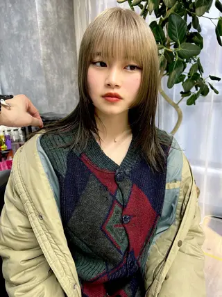 ミディアム 🐶カラーモデル🐶 /心斎橋/文屋 颯のヘアスタイル