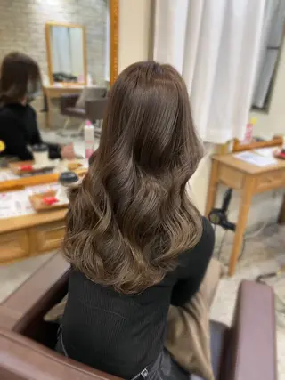 セミロング カラー ヘアアレンジ 髪質改善特化 🫧松野力也のヘアスタイル