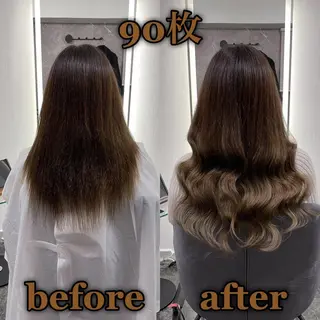 ロング KOSEI シールエクステのヘアスタイル
