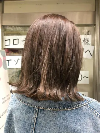 ミディアム カラー 🤎ベージュカラー/ 髪質改善/山岸🤎のヘアスタイル