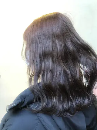セミロング カラー ヘアアレンジ 抜け感ボブ×パーマ |kazaneのヘアスタイル