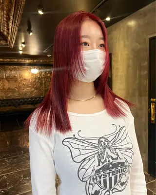 セミロング カラー haco＋所属・圧倒的デザイン力 店長🎨RENAのヘアスタイル