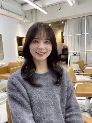 ロング 中顔面短縮 顔まわり新田大翔のヘアスタイル