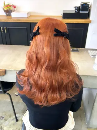 ロング カラー ヘアアレンジ 🎀暖色カラー🎀 ♡yurika♡のヘアスタイル