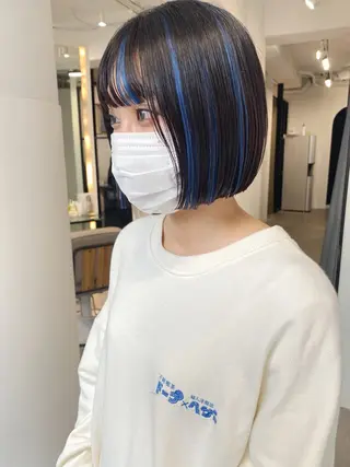 ミディアム カラー 似合わせカット/ ハイトーン/aoiのヘアスタイル