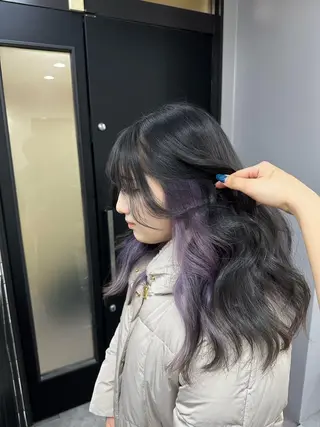 セミロング カラー 天野 タイナのヘアスタイル