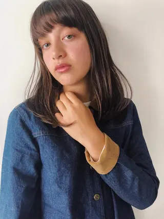 セミロング ボブ/縮毛矯正 🌟梅田盛一🌟のヘアスタイル