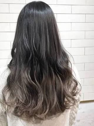 ロング カラー 髪質改善⌇透明感 カラー⌇川上葵のヘアスタイル