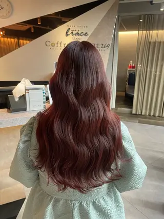 ロング カラー ヘアアレンジ 韓国×艶髪 さきのヘアスタイル