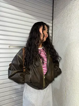 ロング パーマ スパイラルパーマ 🌐hina⭐️のヘアスタイル