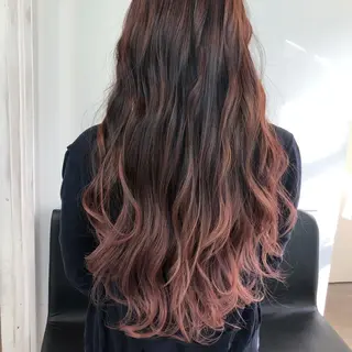 ロング カラー ヘアアレンジ 榎園 由美のヘアスタイル