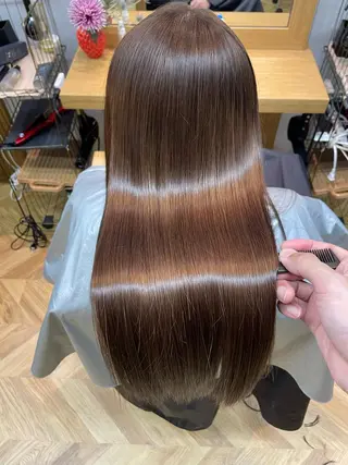 ロング カラー パーマ 髪質改善🌸縮毛矯正 専門家💖後藤のヘアスタイル