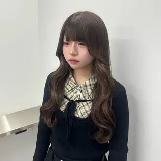 ロング カラー 透明感/ 艶ハイトーン/梨桜のヘアスタイル