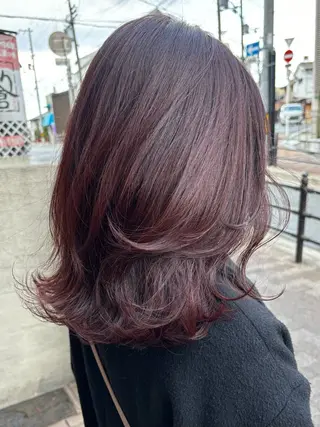 ミディアム カラー 【aini天王寺】 𝐚𝐢𝐫𝐢✂︎のヘアスタイル