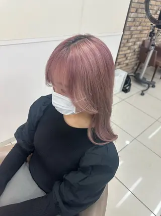 ロング カラー メンズ特化シャドウパ ーマラウンドマッシュのヘアスタイル