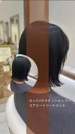 ショート 縮毛矯正/髪質改善/ 艶髪ササキナツミのヘアスタイル