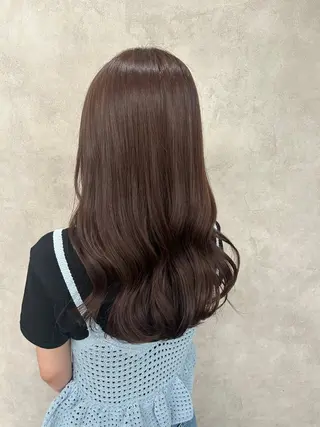 ロング カラー Rin♡透明感ピンク 🎀白肌ラベンダーのヘアスタイル