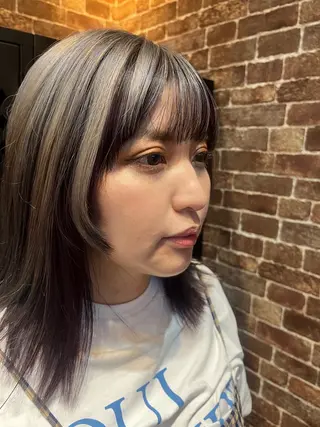 ミディアム カラー メンズ 久木原 ゆりのヘアスタイル