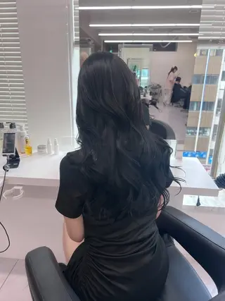 ロング カラー パーマ ヘアアレンジ メンズ キッズ ブリーチなしカラー/ ブラウン/レイヤーのヘアスタイル