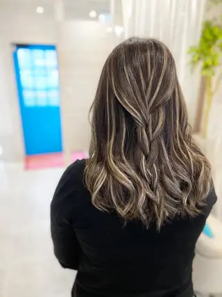 ミディアム カラー ヘアアレンジ 次世代シールエクステ 錦糸町 小泉 朋之のヘアスタイル