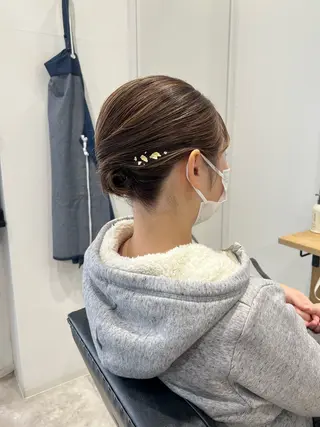 ミディアム ヘアアレンジ 黒阪 なみのヘアスタイル