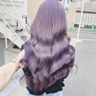 ロング カラー ヘアアレンジ TAKUMAブリーチ /切りっぱなし🪽のヘアスタイル