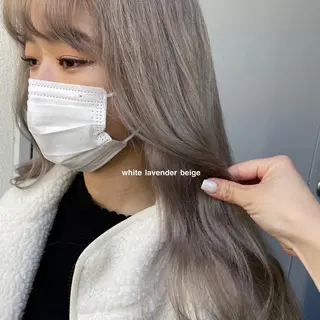 セミロング カラー レイヤーカット 韓国ヘアayameのヘアスタイル