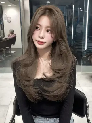 ロング 酸性ストレート/ 髪質改善/イソヤトモのヘアスタイル