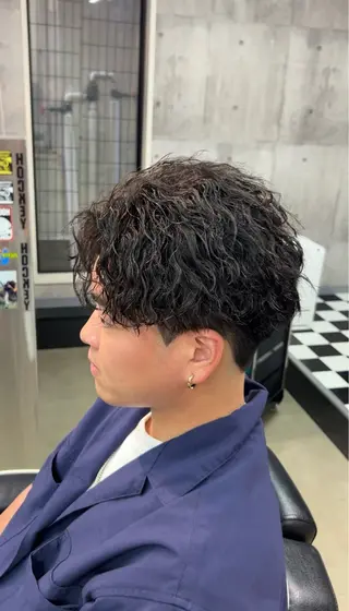 ショート パーマ メンズ MENIN メンズ サロン　望月　涼太のヘアスタイル