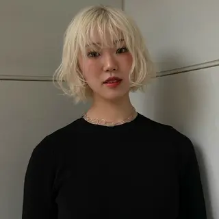 ミディアム カラー 海外ボブ/ブリーチ 💟/MIU☆のヘアスタイル