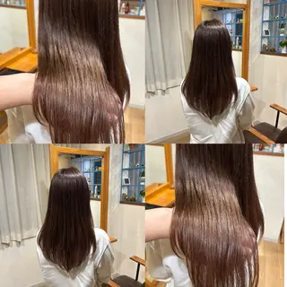 ロング カラー RINNO🌷透明感 カラー/縮毛矯正のヘアスタイル