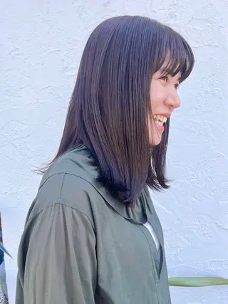 ミディアム カラー 斎藤 夏美のヘアスタイル