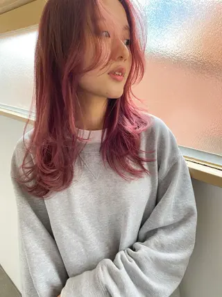 セミロング カラー Pia ツボイ ケイタのヘアスタイル