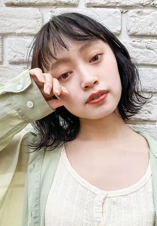 ミディアム カラー パーマ ヘアアレンジ ネイル マツエク・マツパ 韓国ヘア🫧 KAZUTOのヘアスタイル