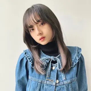 ロング カラー 透けるカラー 🫧かふうのヘアスタイル