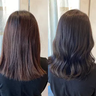 ミディアム カラー 顔まわりカット🌟 くびれヘア/寺門遥輝のヘアスタイル
