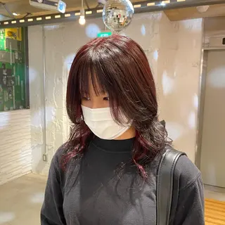 セミロング カラー nameless miichiのヘアスタイル