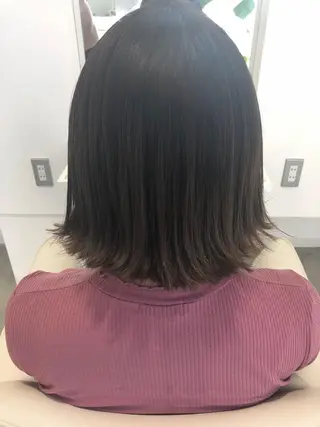 ミディアム カラー 宮崎 睦のヘアスタイル