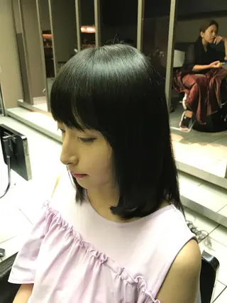 セミロング 中川 拓弥のヘアスタイル