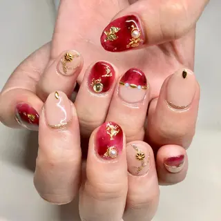 ロング ネイル マツエク・マツパ 福田 加奈のネイルデザイン