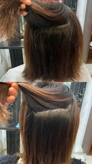 ミディアム 透明感カラー/パーマ hitomiのヘアスタイル