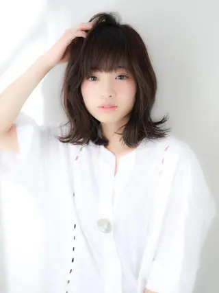 ミディアム カラー レイヤーカット✂️ 横浜No1♡下鳥翔子のヘアスタイル