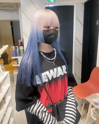 ロング カラー りん 🎀韓国スタイルのヘアスタイル