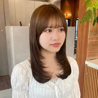 セミロング ボブ/縮毛矯正/レイ ヤー♡Natsukiのヘアスタイル