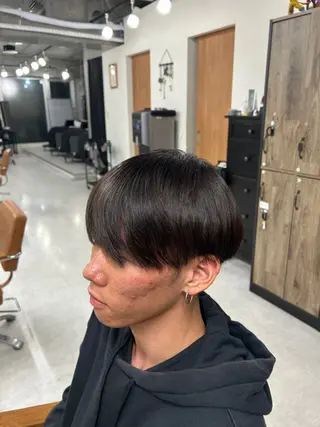 メンズ カズキ🌼曲がる 縮毛矯正のヘアスタイル