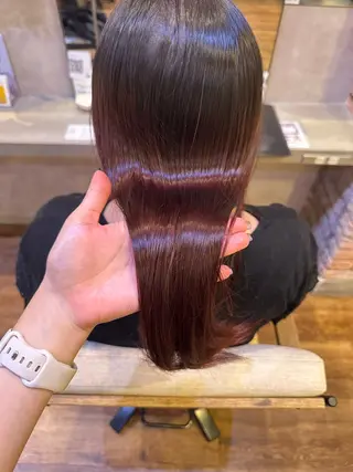 ロング カラー 梅田 夢七のヘアスタイル