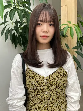 ミディアム カラー 赤み消しカラー/ ナチュラル/トモキのヘアスタイル