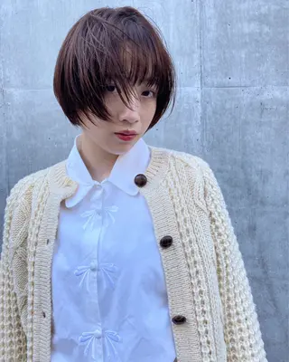 ショート カラー IVORY.所属・🟩白髪ぼかし/ボブ /ショートヘア/大司のヘアスタイル
