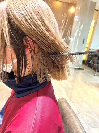 ミディアム カラー ヘアアレンジ 🌈インナーカラー ‘ショウマ’🌈のヘアスタイル